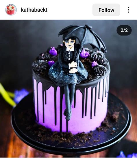 Wednesday Addams Theme Cake 